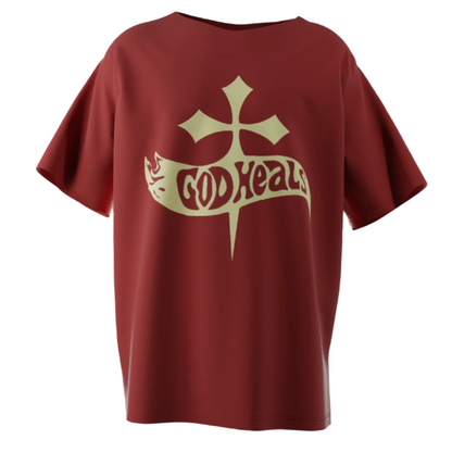 God Heals Over sized  T-shirt